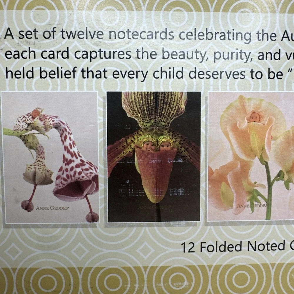 Anne Geddes 12 Folded Noted Cards And Envelopes. 6 Different‎ Pictures. New